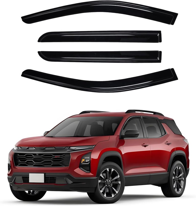Canvcle Window Visors Rain Guards for 2025 2026 Chevrolet/Chevy Equinox Accessories, Outside-Mount Tape-On Side Window Wind Deflectors Vent Visors Shades Rainproof 4PCS - Image 1